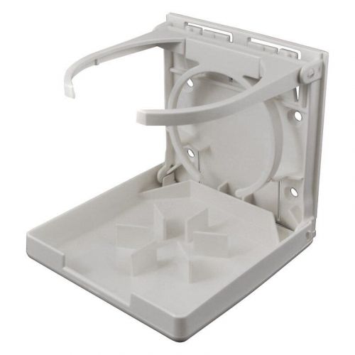 Attwood 2449-7 - 3-1/2&#034; d white polycarbonate dual ring drink holder