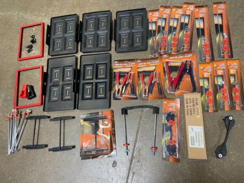 Battery tray hold down kit universal, cross bar with 10&#034; j bolts lot