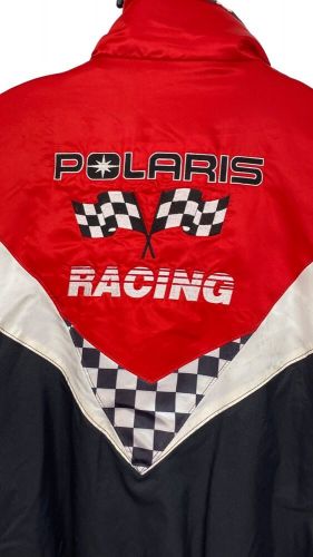 Vintage polaris mens snowmobile racing coat checkers insulated made in usa med