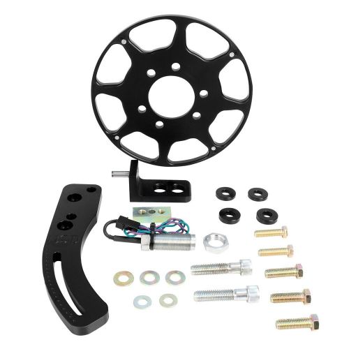 Msd black crank trigger kit chevy big block flying magnet aluminum trigger wheel