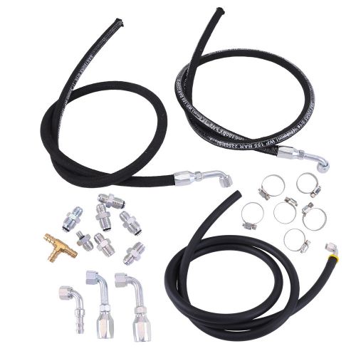 For gm hydroboost brake booster 3 line high pressure hose kit w/ an fittings