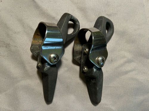 Flag line halyard cleats (2)--rail-mounted