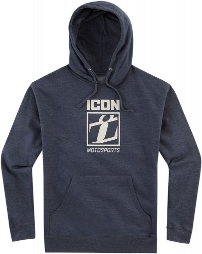 Icon stamptup pullover hoodie blue heather size lg