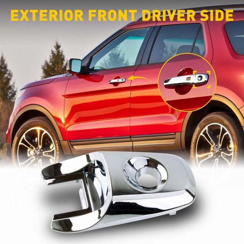 For 2011-2019 ford explorer front driver exterior door handle lock cylinder cap