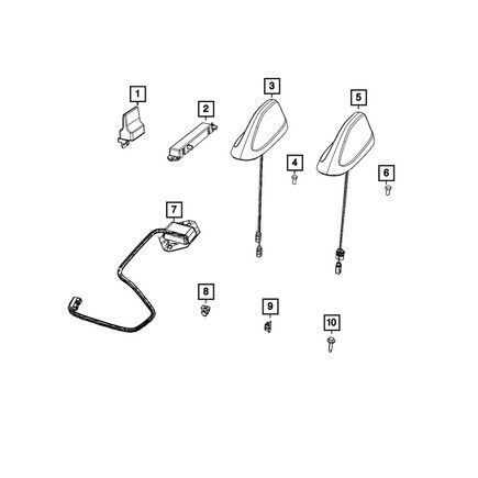 Mopar 68487209aa digital radio antenna base   for 2021 2023 ram 1500