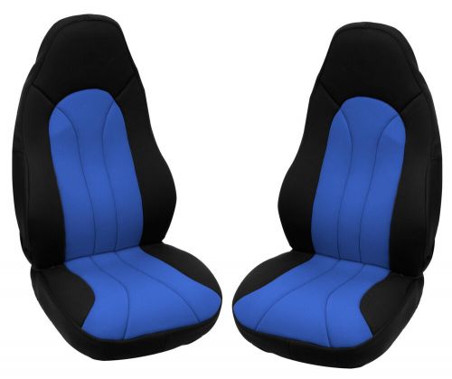 2005-2011 corvette c6 black and blue neoprene seat covers 628648976883