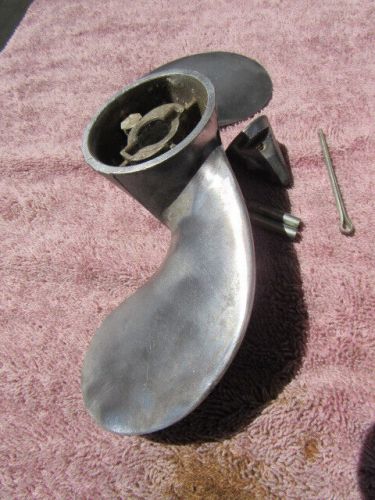 Wizard antique outboard motor propeller 3.6hp 1959 mlm 6903a + nut + pins