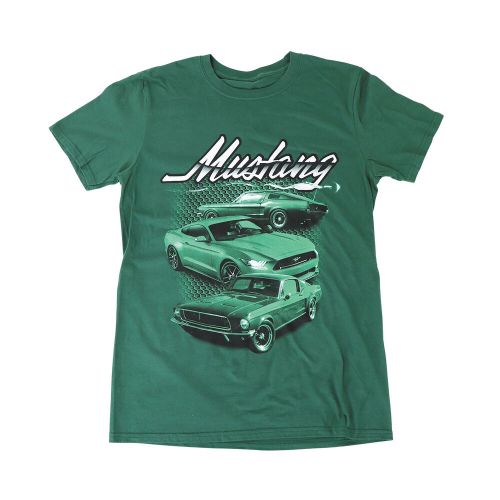 T-shirt - mustang cars - green - large for 1964-2021 mustang