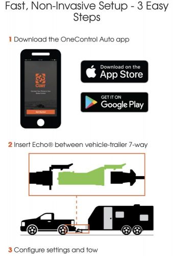 Curt echo wireless brake controller - 7-way plug mount w/ bluetooth app