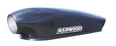 Harwood hood scoop big-o 51" long 14" wide 13" tall fiberglass black gelcoat ea