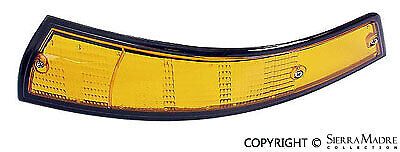 Porsche turn signal lens, left, us, black trim (69-73) 91163194700--rep