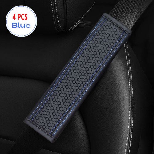 4pcs blue color car safety seat belt shoulder pad cover comfortable driving