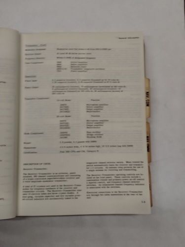 Cessna 500 electronics service/parts manual, december 1, 1964-original