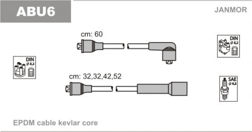 Ignition line set janmor abu6 for audi,vw-