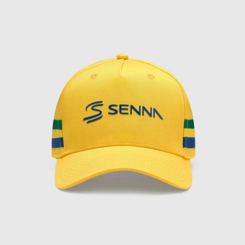 Senna high visibility stripe baseball cap unisex - yellow