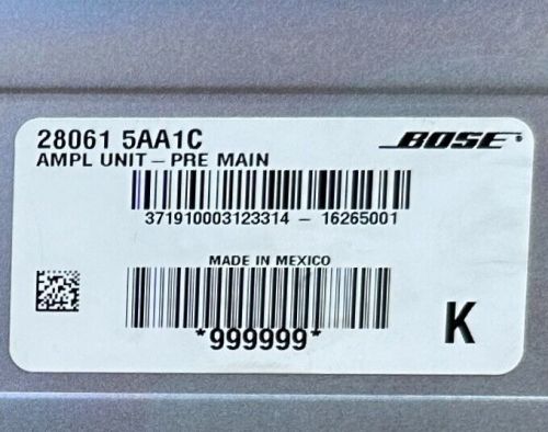 2016-2017 nissan murano oem bose amplifier 28061 5aa1c