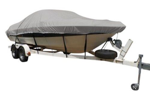 Carver 79004 - flex-fit™ haze gray poly-guard boat cover for 17&#039;-19&#039; l x 96&#034; w