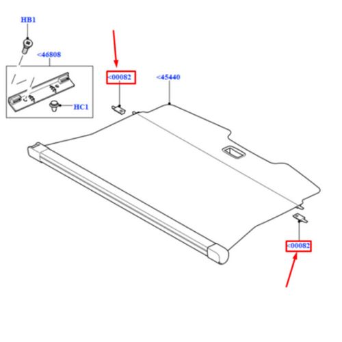 Rear cargo cover pin repair kit fit land rover range rover sport for freelander