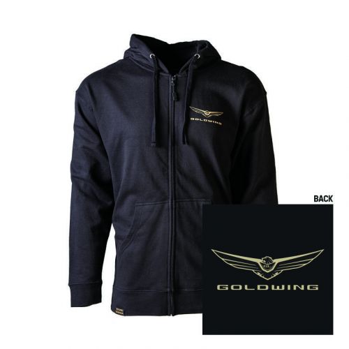 Factory effex honda gold wing icon zip-up hoodie black