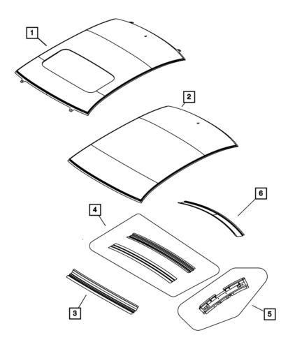 Genuine mopar windshield header 5074398ad