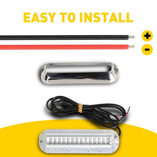 2x underwater green marine 42led boat light 316 transom steel stainless pontoon