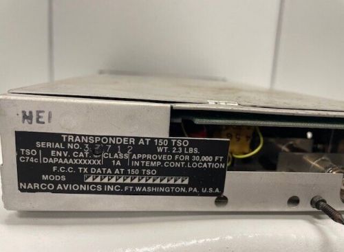 Narco at150 tso transponder p/n at 150 14-28v with tray as removed