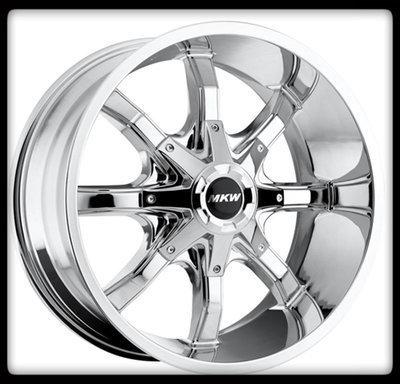 20" mkw offroad m81 chrome rims & nitto 275-60-20 terra grappler tires wheels