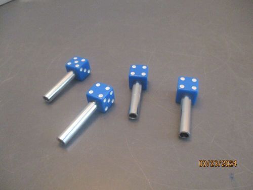 4 custom blue dice interior door lock knobs pins for car-truck-hot rod-classic