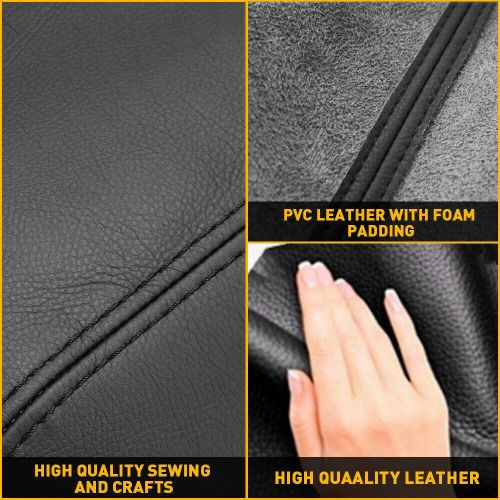 For 2007-2012 honda cr-v crv 2pcs leather front door panels armrest cover black