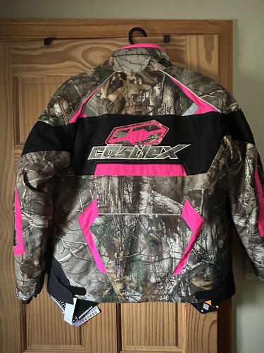 Castle x racing jacket youth size xl camo/pink   girls snowmobile coat riding