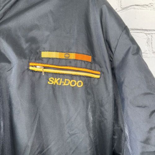 Vintage ski-doo bombardier sportswear snowmobile jacket mens xl black orange