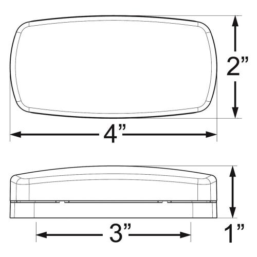 Optronics mcl0032abs - mcl0032 series 4&#034; amber oblong surface mount led