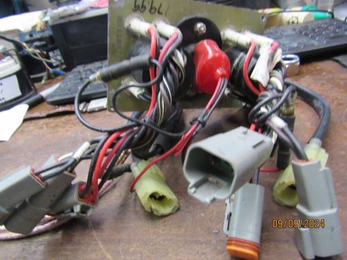 Good used oem honda outboard dual engine dash ignition set &amp; panel and harness