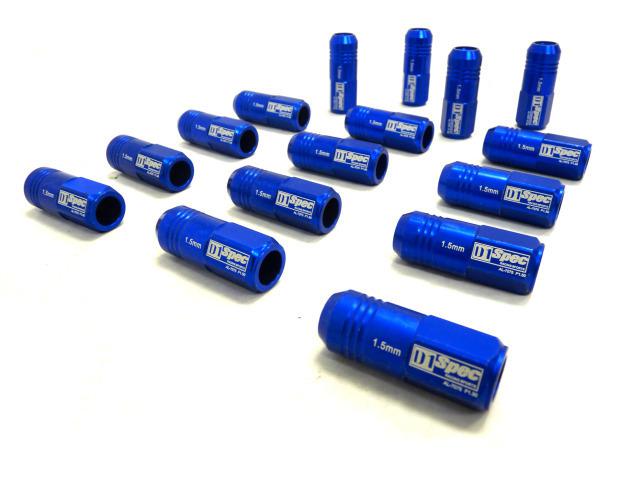 16 nippon racing d1-spec forged aluminum lug nuts 12 x 1.5 mm blue