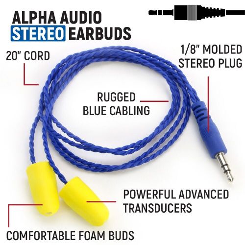 Racing ear buds stereo alpha audio nascar imsa radios communications electronics