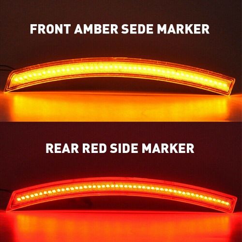 For 2014 - 2020 c7 corvette smoked lens led fender side markers front &amp; rear eor