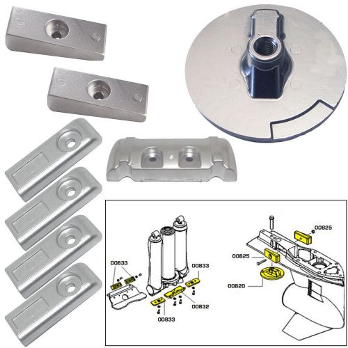 Tecnoseal anode kit w/hardware - mercury verado 6 - aluminum