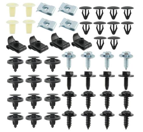 100 pcs mixed fasterners car bumper door body panel trim screw nut retainer clip