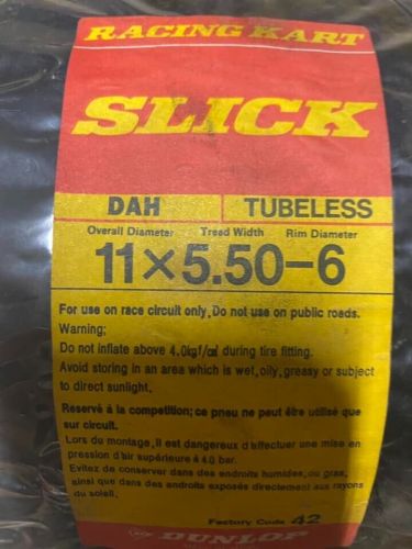 1 new old stock dunlop dah 11 x 5.50-6 tire wheel go kart racing cart drift