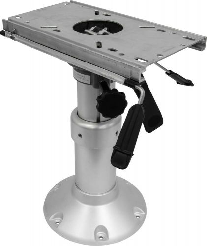 Wise heavy duty mainstay air power pedestal with slide, silver