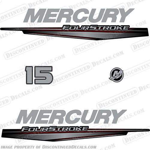 Fits mercury 15hp fourstroke outboard motor engine decal kit - 2011+