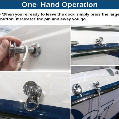 1/2&#039;&#039; quick release boat fender holder receiver lock kit marine stainless steel