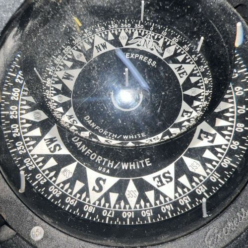 Vintage danforth/white constellation express boat compass