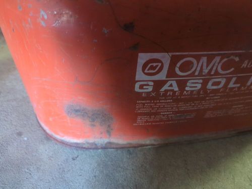 Vintage omc metal outboard motor boat marine 6 gallon fuel gas tank can