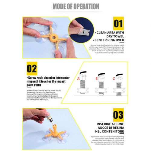 Auto car glass nano repair fluid car windshield resin crack tool kit