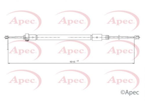 Handbrake cable fits citroen c4 cactus 1.5d rear 2018 on hand brake parking apec