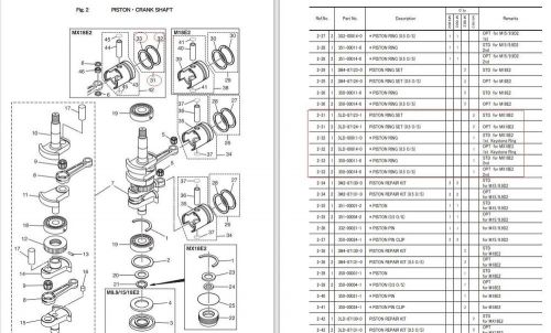 2sets 3ld-87123-0 piston ring set for tohastu 18hp mx18e2 outboard 3ld-00011-0