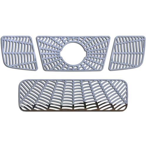 Nissan titan 04-07 stainless spider web front metal grille trim cover insert