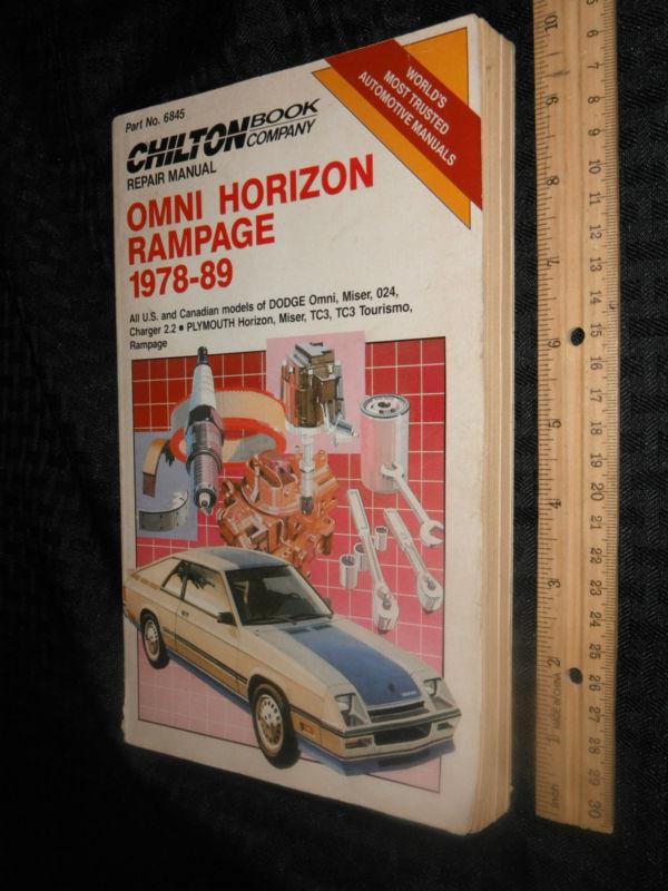 Chilton's omni horizon rampage 1978-89 repair manual #6845