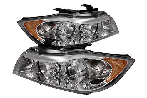 Spyder bmwe9005c chrome clear halo projector headlights head light